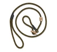 ROMNEYS Moxon Lead Durham Strong 8 mm - Dog Lead & Collar in One, Slip Lead with Pull Stop, Adjustable, No Metal Parts, Handmade in Germany, 130 cm (Olive)