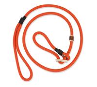 ROMNEYS Moxon Lead Durham Strong 8 mm - Dog Lead & Collar in One, Slip Lead with Pull Stop, Adjustable, No Metal Parts, Handmade in Germany, 130 cm (Orange)