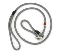 ROMNEYS Moxon Lead Durham Strong 8 mm - Dog Lead & Collar in One, Slip Lead with Pull Stop, Adjustable, No Metal Parts, Handmade in Germany, 130 cm (Grey)