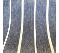 Romo Marne Reno Ink Blue & White Wide Stripe Cotton Canvas Curtain Blinds, Cushions & Upholstery Fabric