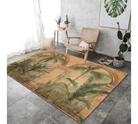ROMOER Area Rug Brown Lounge Rugs, Living Room CarpetIndoor Rug Tropical Plants Palm Trees Design Large Area Carpet Breathable And Soft For Living Room Bedroom Kitchen Dormitory Study Hotel,