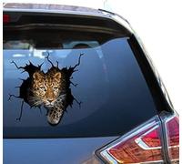 ROMOER Black Leopard Car Window Decal Leopard Print Stickers Car Die Cut Vehicles Atickers For Teens Kawaii Cooler Toilet Sticker