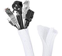 Romon 6 m Cable Sleeve, 13-20 mm Can Be Cut to Size, Self-Closing, Flexible Woven Cable Sheath, Spiral Hose for TV, PC, Home Cinema, Automotive Cable, Cable Management, Bite Resistant for Dogs (6 m,