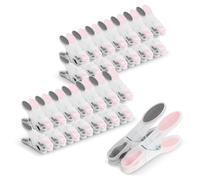 Romon 60 Pieces Bucatos Plastic Outdoor Door Clips for Beach Towel, Windproof Laundry Pegs for Towels, Blanket, Sheets, Clothes