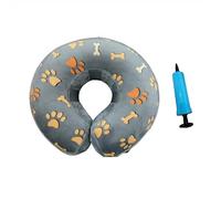 Romon Adjustable Inflatable Collar for Dogs and Cats, Soft Lick Protection Collar After Surgery, Comfortable and Easy to Clean (M, Grey)