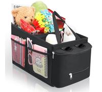 Romon Car Organizer, Car Trunk Organizer, Autos Front Back Seat Car Organizers Kids for Caddy with Divider, Handles and Multiple Mesh Pockets for Toys Books Snack Tablet