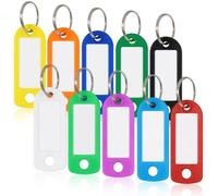 Romon Key Fob Pack of 50, Key Fob Can Be Written On in 10 Colours - Key Marking Personalised for Keys, Luggage, Pets (5 x 2.1 cm)