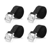 Romon Lashing Straps 3 m, Pack of 4 Lashing Straps Short 25 mm Wide, Lashing Straps with Clamping Lock, Mounting Straps Maximum Load 250 kg, Lashing Strap for Bicycle, Motorcycle, Sack Truck, Truck