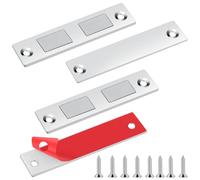 Romon Magnetic Catch Magnets for Cabinet Doors, Pack of 2 Ultra Thin Door Magnets Cupboard Magnets Strong Door Closer Double Magnets Drawers Wardrobe Magnetic Closure for Furniture Cabinet Door