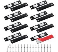 Romon Magnetic Catch Magnets for Cabinet Doors, Pack of 8 Ultra Thin Door Magnets Cabinet Magnets Door Closer Double Drawers Wardrobe Magnetic Closure for Furniture Cabinet Door Closing, Black