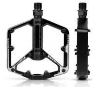 Romon MTB Pedals, Black, Lightweight Aluminium Pedals with DU Bearings and Non-Slip Platform, 9/16 Inch for Mountain Bike and Road Bike with Allen Key