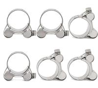 Romon Pack of 6 Joint Bolt Clamps Stainless Steel 304 with Band Width 18 mm, Clamping Range 23-25 mm, Hose Clamps for Car, Water Pipe & Repair