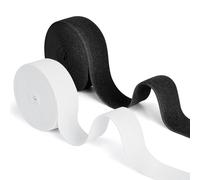 Romon Wide Sewing Elastic Band, 30 mm x 10 m, Pack of 2, Black and White for Trousers Rubber, DIY Craft Fabrics for Sewing, Not Easily Deformable, Elastic Ink Ribbon