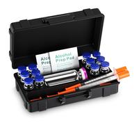 Romooa Peptide Case 3ml x 12 + 30ml Bac & Case Holds for Fridge, Black