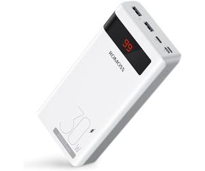 ROMOSS Sense8 PS Pro 30000mAh Power Bank, PD 30W Fast Charging Portable Charger with USB-C Input/Output, 3 Outputs & 3 Inputs for Smartphones, Tablets, Drones, Smartwatch, with LED Digital Display