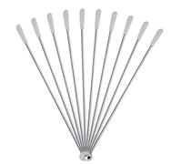 Romote 10Pack Cocktail Stirrers Stainless Steel Drink Juice Swizzle Sticks Coffee Milk Paddles Stirrers - Silver