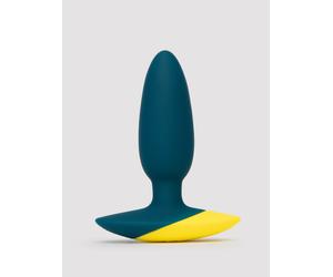 ROMP Bass Rechargeable Silicone Vibrating Butt Plug 3.5 Inches - Blue Blue