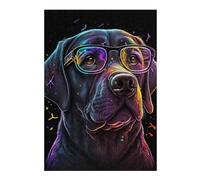Rompecabezas 1000pcs(38x26cm) Neon Dog Glasses Art Print-2 Rompecabezas Para Adultos Juego De Ingenio Vacaciones En Casa Matar El Tiempo Oferta Como Regalo Para Toda La Familia 1000pcs(38x26cm)