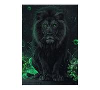 Rompecabezas 1000pcs(38x26cm) Para Adolescentes Black Lion The Ultimate Protector Rompecabezas Para Adultos Juegos Familiares Regalos De Cumpleaños Para Amigos Y Familiares 1000pcs(38x26cm)