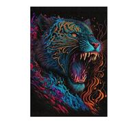 Rompecabezas 1000pcs(38x26cm) Para Adolescentes Colorful Roaring Tiger Art Print Rompecabezas Para Adultos Juegos Familiares Regalo De Cumpleaños Desafío Educativo 1000pcs(38x26cm)