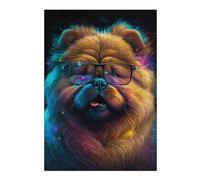 Rompecabezas 1000pcs(38x26cm) Para Adolescentes Neon Pup Glasses Art Print Rompecabezas Para Adultos Juegos Familiares Regalo De Cumpleaños Desafío Educativo 1000pcs(38x26cm)