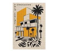 Rompecabezas 1000pcs(38x26cm) Para Adolescentes Palm Springs Architecture Illustration Rompecabezas Para Adultos Juguetes Antiestrés Mejora La Memoria Es Ideal Como Regalo 1000pcs(38x26cm)