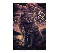 Rompecabezas 1000pcs(38x26cm) Para Adolescentes Thundering Cat Majesty Rompecabezas Para Adultos Juegos Familiares Regalos De Cumpleaños Para Amigos Y Familiares 1000pcs(38x26cm)