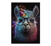 Rompecabezas 1000pcs(38x26cm) Para Adultos Cosmic Llama Glasses Art Print-1 Rompecabezas Juguetes Antiestrés Decoración Del Hogar Ayuda A Ejercitar El Cerebro 1000pcs(38x26cm)