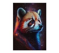 Rompecabezas 1000pcs(38x26cm) Para Adultos Cosmic Red Panda Profile Rompecabezas Para Adultos Juegos Relajantes Pero Divertidos Y Humorísticos Para Cumpleaños, Navidad 1000pcs(38x26cm)