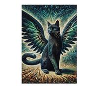 Rompecabezas 1000pcs(38x26cm) Para Adultos Fantasy Cat Artwork Rompecabezas Para Adultos Juguetes Antiestrés Desafío Difícil Regalos Únicos Para Cumpleaños