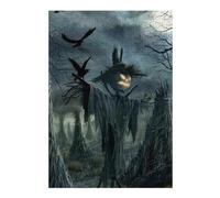 Rompecabezas 1000pcs(38x26cm) Para Adultos Halloween Scarecrow with Jack-o'-lantern Head Rompecabezas Para Adultos Juego Familiar Corte De Precisión Para Cumpleaños, Navidad 1000pcs(38x26cm)