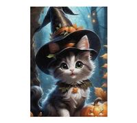 Rompecabezas 1000pcs(38x26cm) Para Adultos Halloween Witch Cat Decor Rompecabezas Para Adultos Juegos Relajantes Pero Divertidos Y Humorísticos Para Cumpleaños, Navidad 1000pcs(38x26cm)