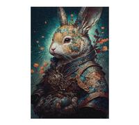 Rompecabezas 1000pcs(38x26cm) Para Adultos Rabbit in Armor Fantasy Art Rompecabezas Juguetes Antiestrés Decoración Del Hogar Ayuda A Ejercitar El Cerebro 1000pcs(38x26cm)