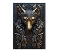 Rompecabezas 1000pcs(38x26cm) Para Adultos Wolf Gold Relief Deco Rompecabezas Juguetes Antiestrés Decoración Del Hogar Ayuda A Ejercitar El Cerebro 1000pcs(38x26cm)