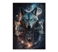 Rompecabezas 1000pcs(38x26cm) Para Adultos Wolf Pack Moonlit Night Rompecabezas Para Adultos Juegos Relajantes Pero Divertidos Y Humorísticos Para Cumpleaños, Navidad 1000pcs(38x26cm)