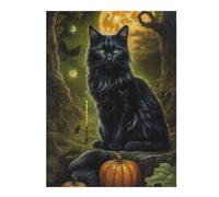 Rompecabezas 1000pcs(52x38cm) Halloween Black Cat with Pumpkins-6 Rompecabezas Para Adultos Juego De Ingenio Vacaciones En Casa Matar El Tiempo Oferta Como Regalo Para Toda La Familia 1000pcs(52x38cm)