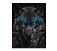 Rompecabezas 1000pcs(52x38cm) Para Adolescentes Black Wolf Blue Eyes Rompecabezas Para Adultos Juegos Relajantes Pero Divertidos Y Humorísticos Desafiantes De Completar 1000pcs(52x38cm)