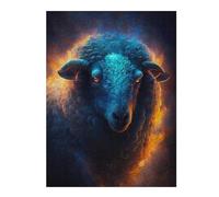 Rompecabezas 1000pcs(52x38cm) Para Adolescentes Blue Sheep with Fiery Mane Rompecabezas Para Adultos Juegos Relajantes Pero Divertidos Y Humorísticos Desafiantes De Completar 1000pcs(52x38cm)