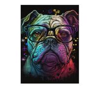 Rompecabezas 1000pcs(52x38cm) Para Adolescentes Colorful Bulldog Art Print Rompecabezas Para Adultos Juegos Familiares Regalo De Cumpleaños Desafío Educativo 1000pcs(52x38cm)