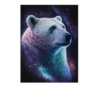 Rompecabezas 1000pcs(52x38cm) Para Adolescentes Cosmic Polar Bear Art Print-3 Rompecabezas Para Adultos Juegos Relajantes Pero Divertidos Y Humorísticos Desafiantes De Completar 1000pcs(52x38cm)