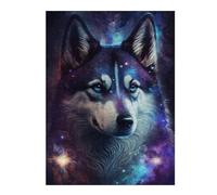 Rompecabezas 1000pcs(52x38cm) Para Adolescentes Cosmic Wolf Portrait Art Print-3 Rompecabezas Para Adultos Juegos Relajantes Pero Divertidos Y Humorísticos Desafiantes De Completar 1000pcs(52x38cm)