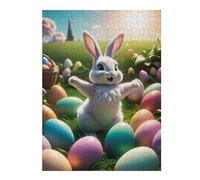 Rompecabezas 1000pcs(52x38cm) Para Adolescentes Easter Bunny Egg Hunt Scene Rompecabezas Juegos Divertidos Regalos De Decoración Perfectos Para Amigos Y Familiares 1000pcs(52x38cm)