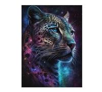 Rompecabezas 1000pcs(52x38cm) Para Adolescentes Galactic Leopard Portrait-11 Rompecabezas Para Adultos Juegos Relajantes Pero Divertidos Y Humorísticos Desafiantes De Completar 1000pcs(52x38cm)