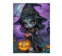 Rompecabezas 1000pcs(52x38cm) Para Adolescentes Halloween Witch with Jack-o'-lantern-1 Rompecabezas Para Adultos Juegos Familiares Regalo De Cumpleaños Desafío Educativo 1000pcs(52x38cm)
