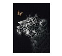Rompecabezas 1000pcs(52x38cm) Para Adolescentes Jaguar with Butterfly Rompecabezas Para Adultos Juegos Relajantes Pero Divertidos Y Humorísticos Desafiantes De Completar 1000pcs(52x38cm)