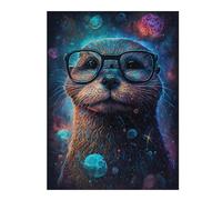 Rompecabezas 1000pcs(52x38cm) Para Adolescentes Space Otter Glasses Art Print Rompecabezas Para Adultos Juegos Relajantes Pero Divertidos Y Humorísticos Desafiantes De Completar 1000pcs(52x38cm)