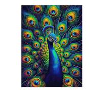 Rompecabezas 1000pcs(52x38cm) Para Adultos Colorful Peacock Feather Artwork Rompecabezas Para Adultos Juegos Relajantes Pero Divertidos Y Humorísticos Para Cumpleaños, Navidad 1000pcs(52x38cm)