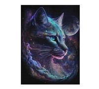 Rompecabezas 1000pcs(52x38cm) Para Adultos Cosmic Cat Dreamscape Rompecabezas Juguetes Antiestrés Decoración Del Hogar Ayuda A Ejercitar El Cerebro 1000pcs(52x38cm)