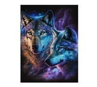 Rompecabezas 1000pcs(52x38cm) Para Adultos Cosmic Wolf Art Print-2 Rompecabezas Para Adultos Juegos De Relajación Que Mejoran La Memoria Regalos Para Reducir El Estrés 1000pcs(52x38cm)