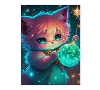 Rompecabezas 1000pcs(52x38cm) Para Adultos Magical Fantasy Kitten Art Print Rompecabezas Para Adultos Juegos Relajantes Regalos Para Mujeres Diversión En Casa Actividades, 1000pcs(52x38cm)